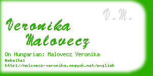 veronika malovecz business card